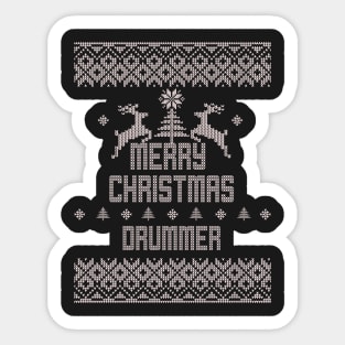 Merry Christmas DRUMMER Sticker